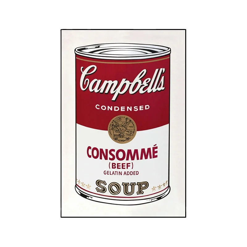 Can of Campbell soup hanging painting Andy Warhol pop trend Art Decorative painting
