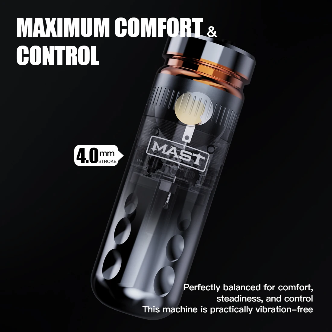 Mast Racer Black Tattoo Gun Maquina Para Tatuar Wireless Tattoo Machine Dragonhawk