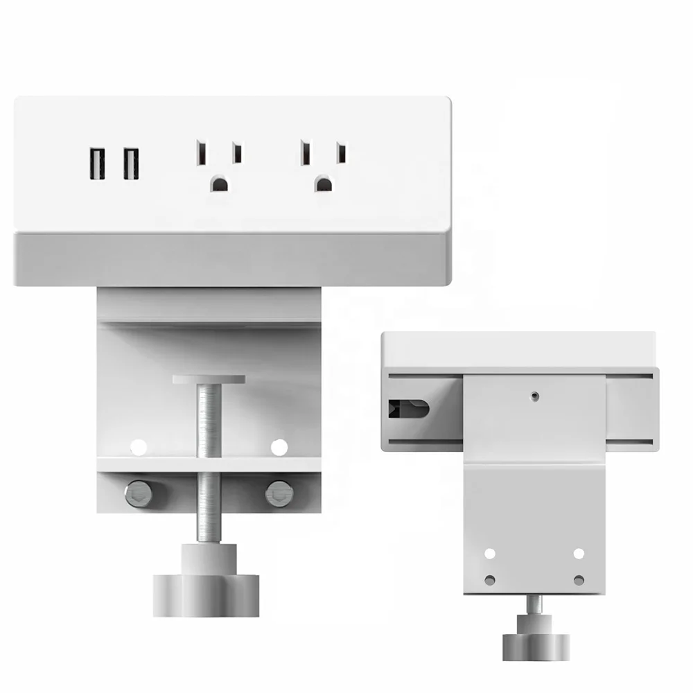 US Standard Clamp Mount Tabletop American standard Power Strip Socket With USB