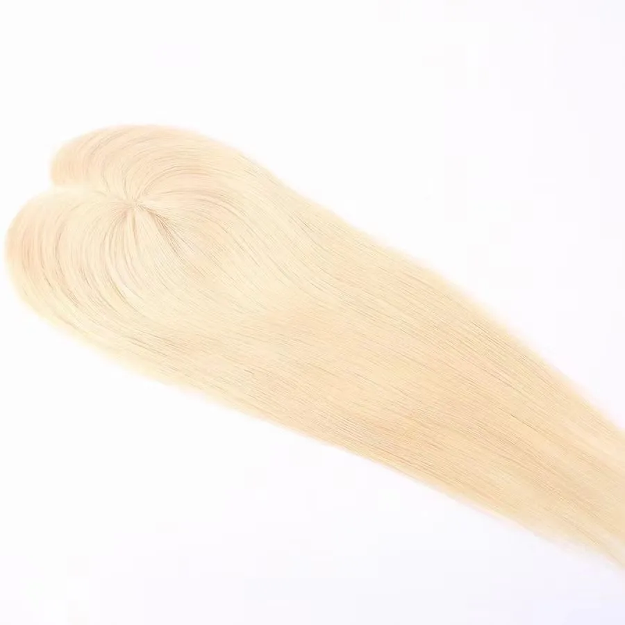 EMEDA #60 монопольная сетка светлые женские волосы Топпер человеческие