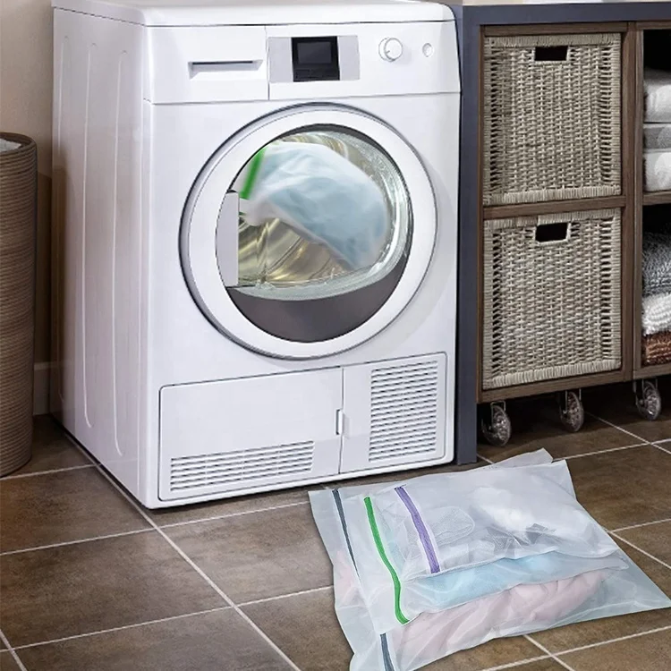 New Style Polyester Net Sock Portable Laundry Wash Bag for Washing Machine