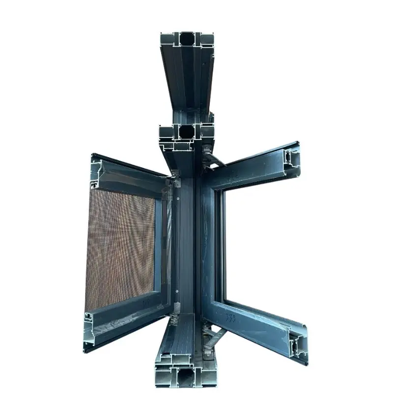 115-E Shape Aluminum profile Thermal break window High quality casement windows and doors