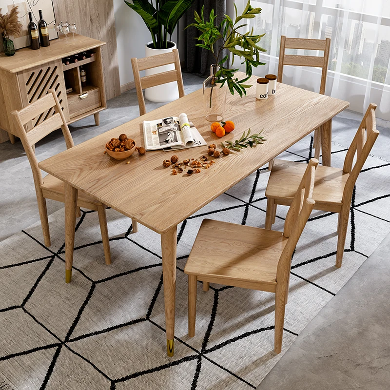
Nordic Family Square Dinning Table Set Modern Wood Inning Table And Chairs Set 