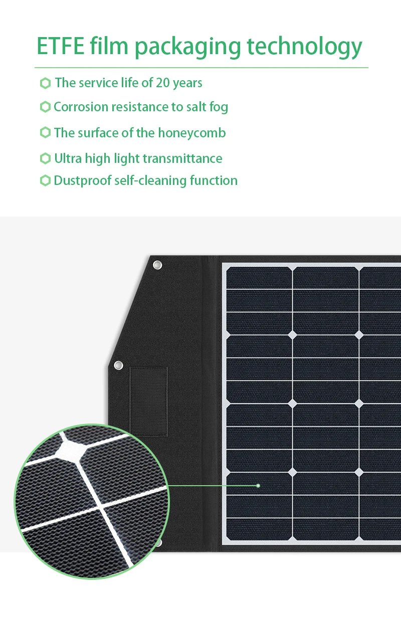 Модули солнечной системы 50 Вт 18 в ETFE Sunpower портативная складная солнечная панель сумка для переноски на продажу