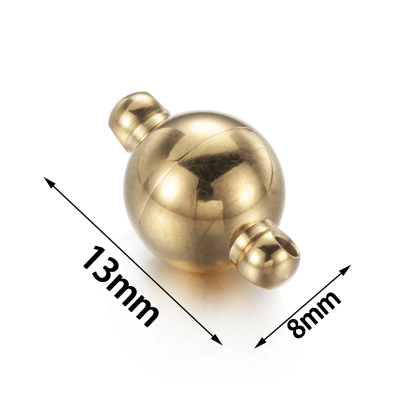 Magnetic Clasps Round Ball Clasp for DIY Necklace Bracelet Jewelry Making Stainless Steel Beads