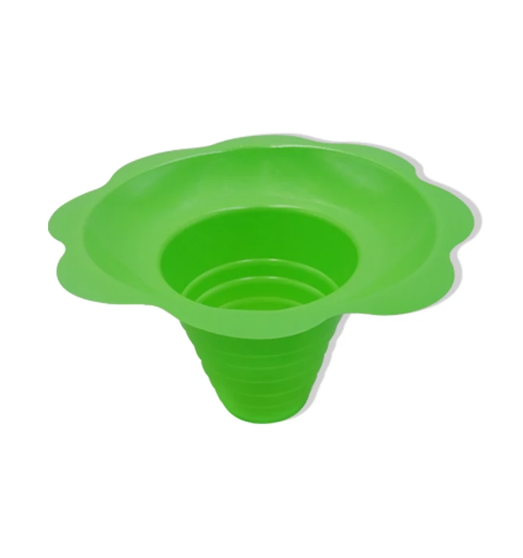 Custom Logo Disposable Flower Shape PinK Green PET 4OZ 8OZ 12OZ Shaved Ice Cup