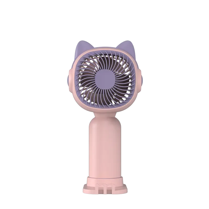 Battery Charging USB Portable Fan With Base Rechargeable Cartoon Mini Fan