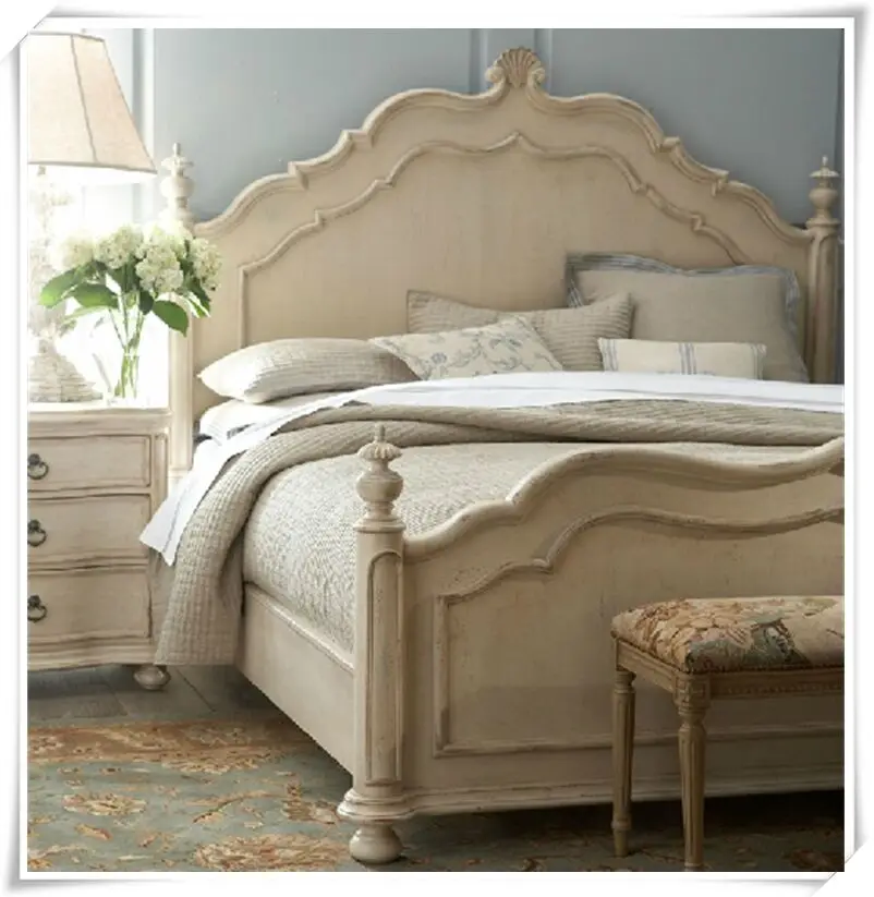 American style light luxury solid wood bed double bed marriage bed