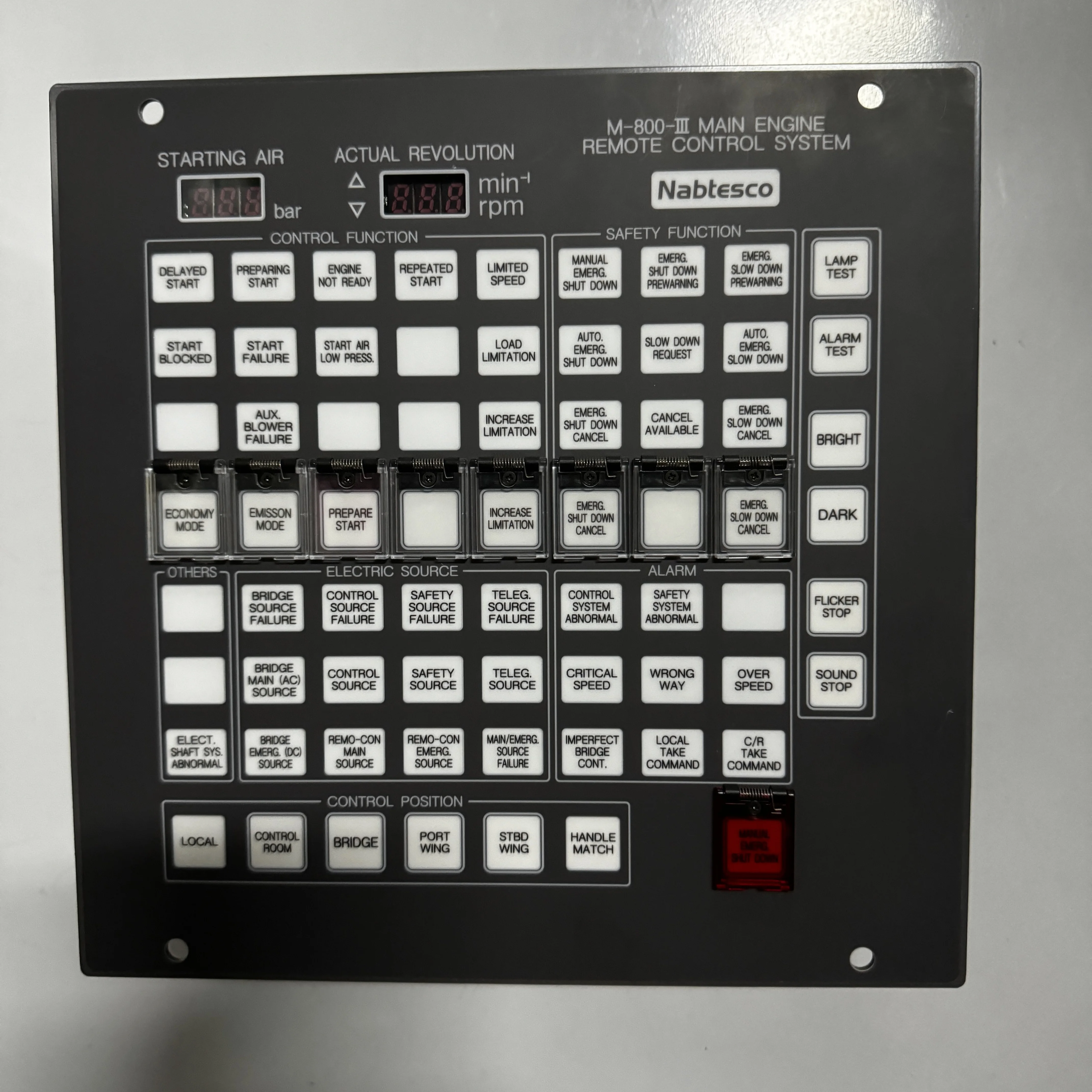 M-800-II-W системы дистанционного управления главным двигателем NABTESCO