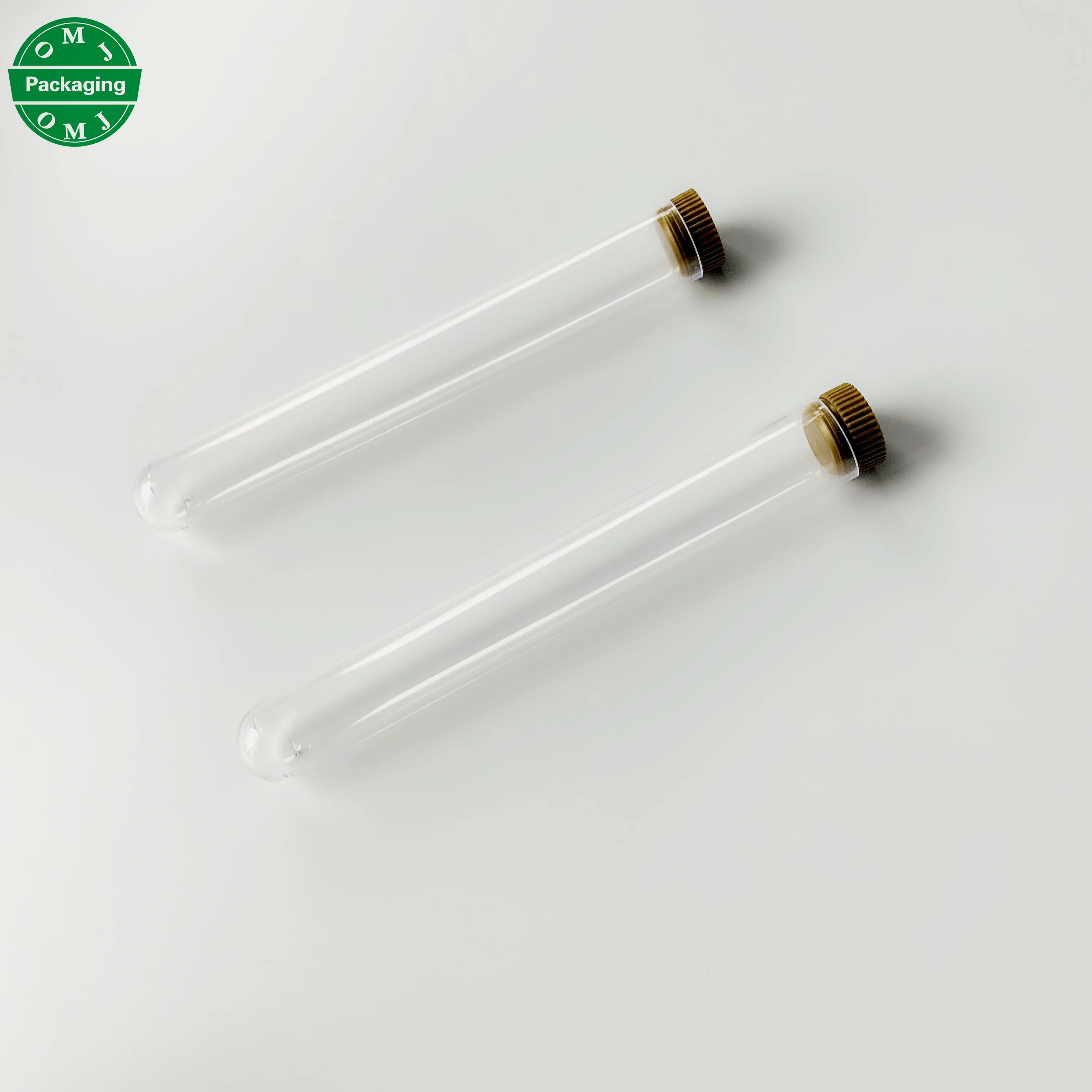 Wholesale Bulk Price 20*150mm glass /plastic cigar tube with plastic lids for storage