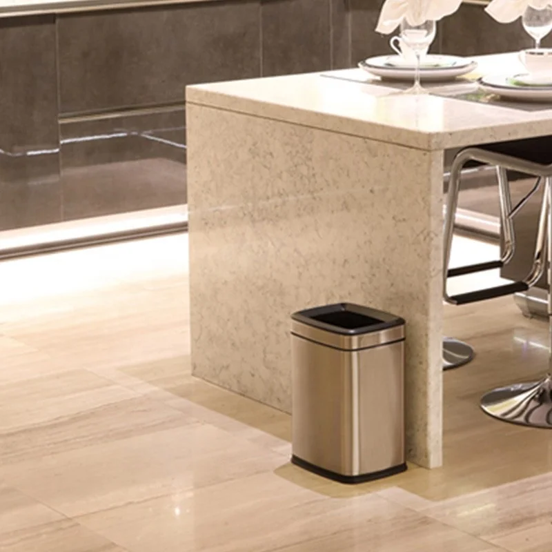 China supplier professional kitchen trash can open metal office trash can