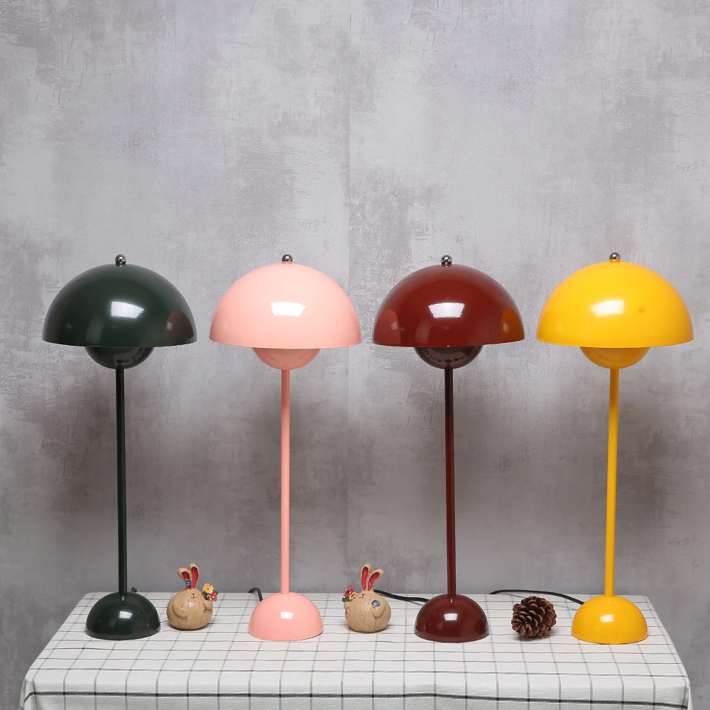 Современная настольная лампа для спальни, Перезаряжаемый USB светильник в виде грибов, прикроватная настольная лампа для чтения, освещение для домашнего декора