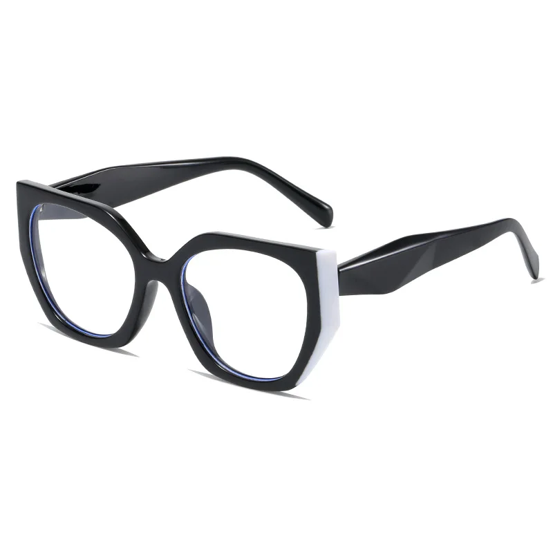 New Trendy Latest Cat Eye Square Ladies Women Eyeglasses Female Big Frame Optical Eyewear Eyeglass Frames for Young Girls