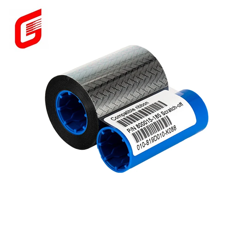 compatible 800015-185 gray zebra scratch off card printer ribbon