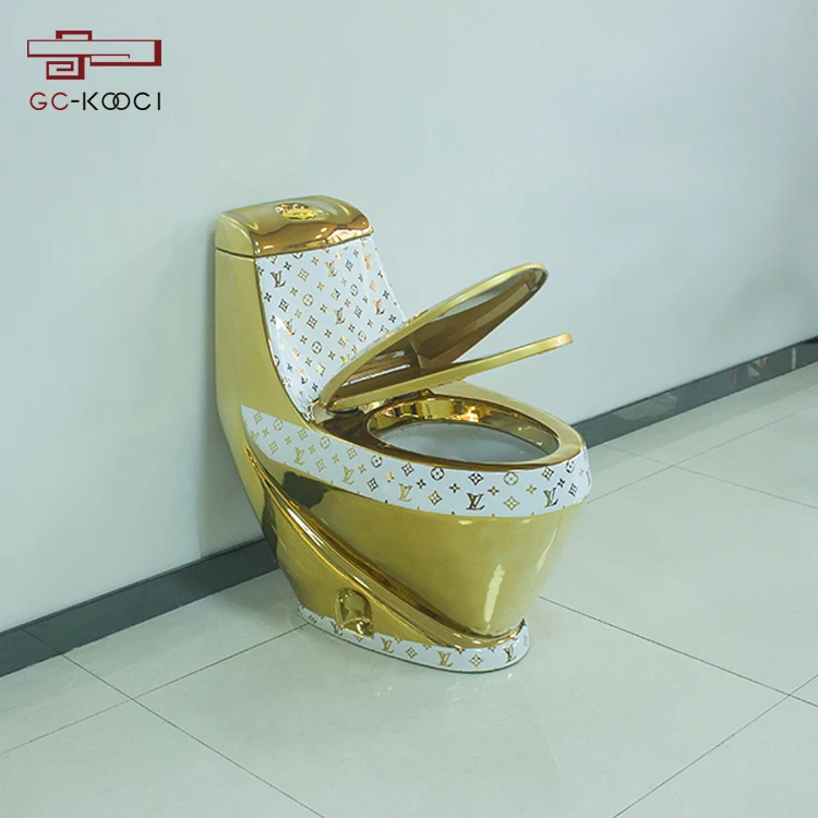 bathroom gold plated toilet brand toilet bowl