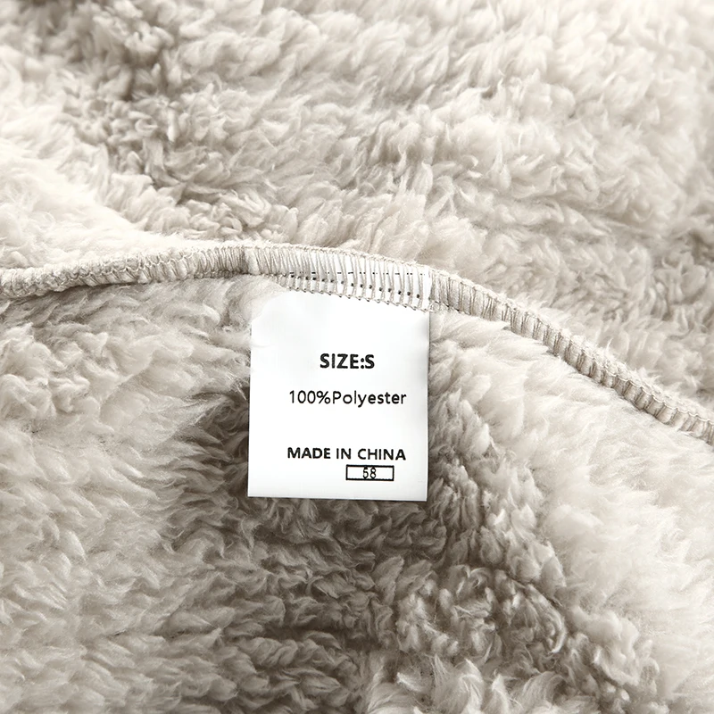 Custom Logo Private Label Warm Ladies Sherpa Jacket Winter Fluffy Fur Fleece  Coats For Women