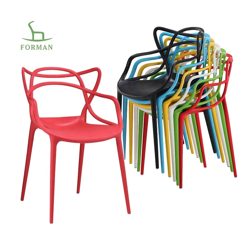 Wholesale Stackable Plastic Rattan Armchairs Furniture Classic Sillas Plastic Dining Chairs For Indoor Outdoor Events