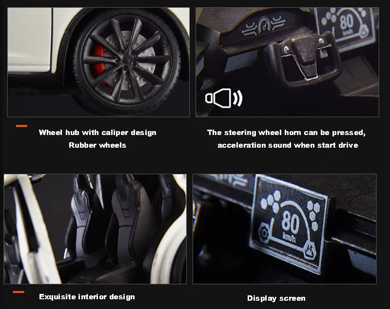 Collection decoration 1 24 scale diecast alloy model car with sound and light pull back metal cars toy