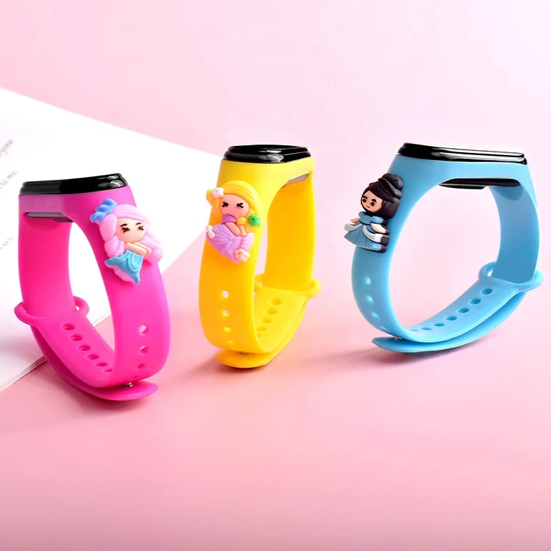 M7 Cartoon Princess Led Doll Watch Lovely Outdoor Sports Electronic Watch