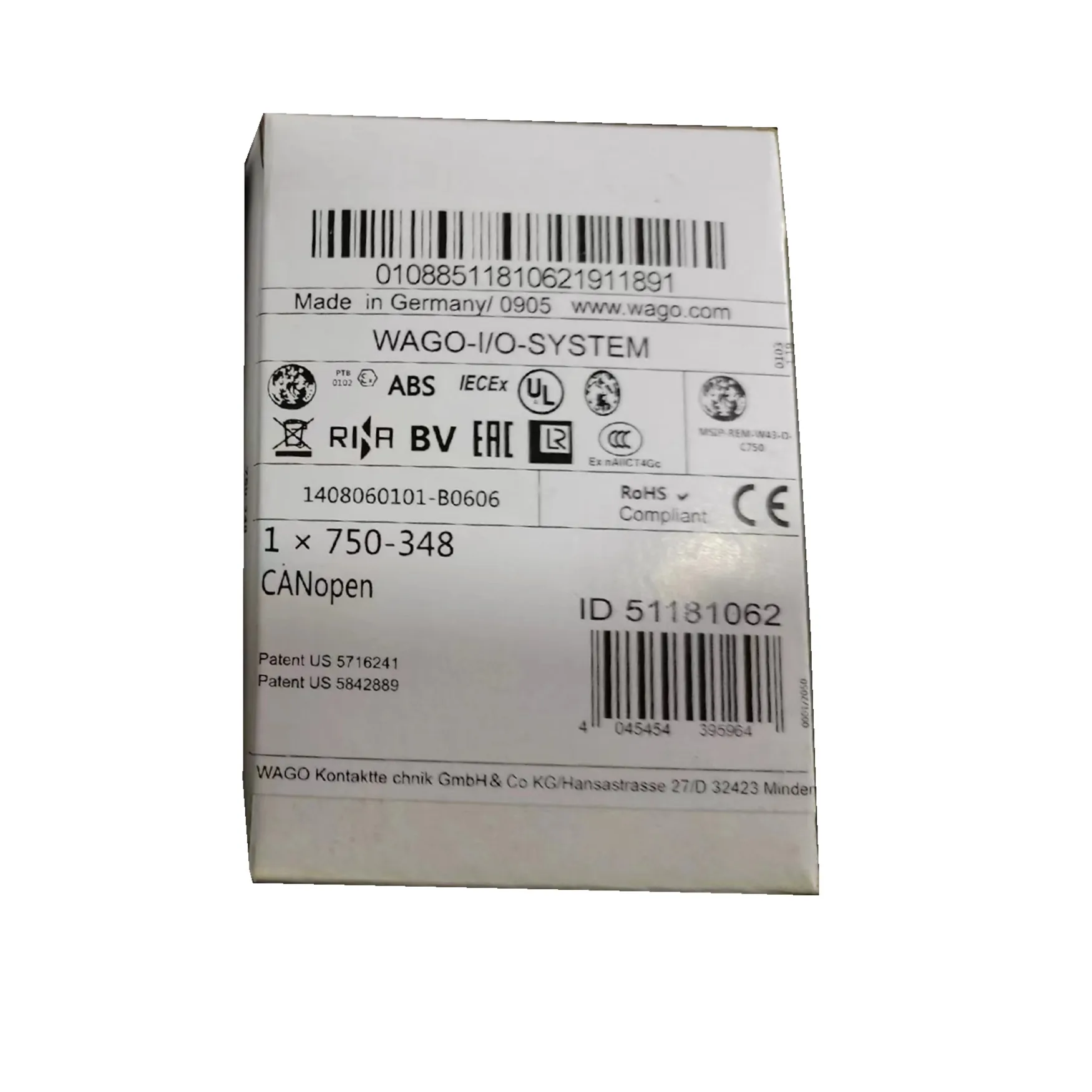 Original 750-348 CANopen D-SUB Fieldbus Coupler in stock