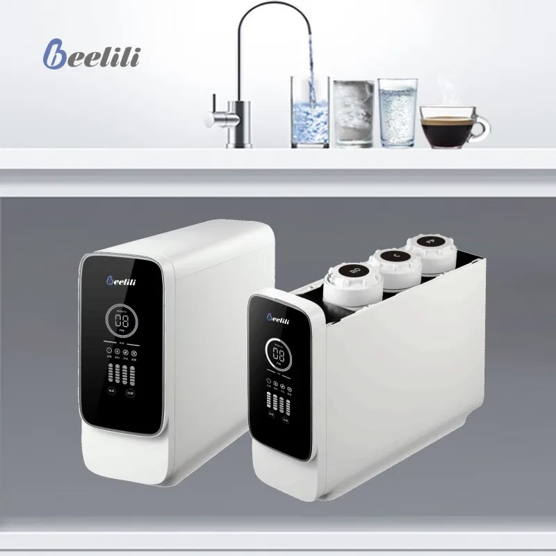 Beelili wholesale dink water purifier under sink water filter machine 4 stages FilterPP: 3013-RO 600GPD  UDF CTO Filter for home