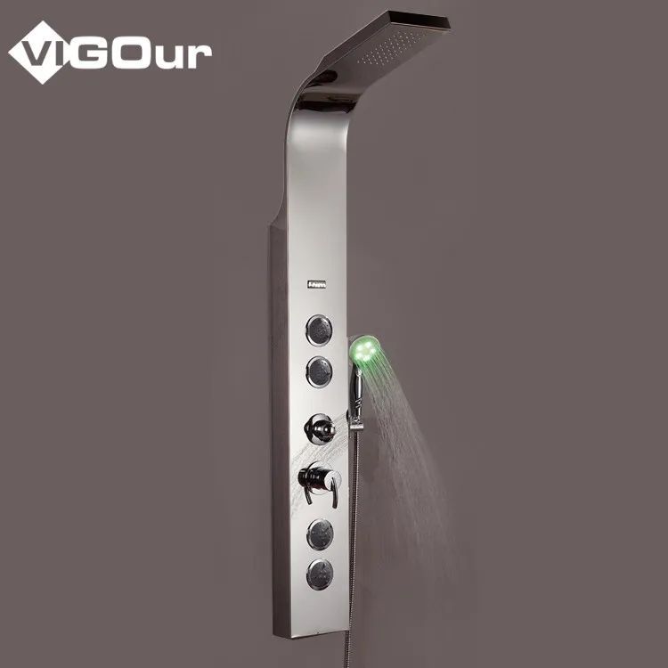 baie dus robinet high quality shower set classic style ABS jet massage pause spray stainless steel shower panel