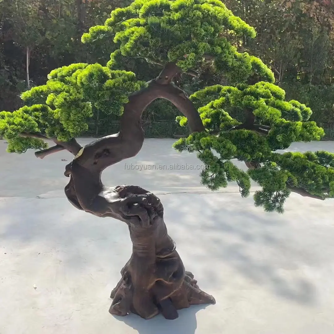 S02626 Home restaurant event decorative trees welcome pine artificial tree simulation podocarpus artificial pine tree for sale