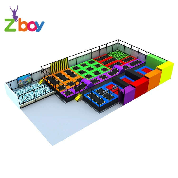 Custom Design Big Indoor Trampoline Park and Trampoline Park Solutions for Family Entertainment Centers