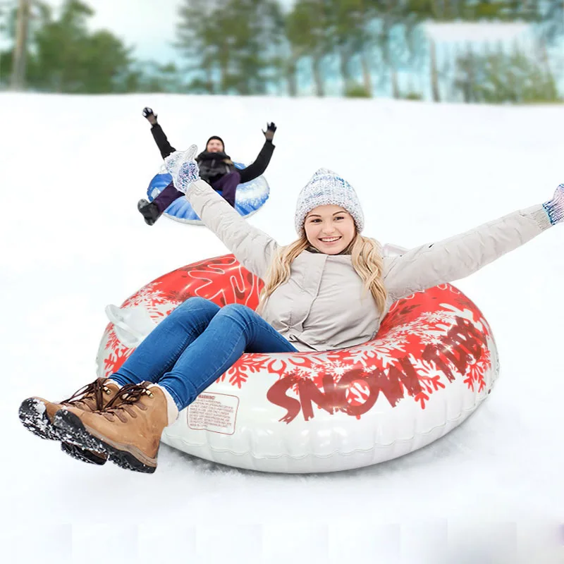 Heavy Duty Pvc Inflatable Snow Tube Durable Sled Snow Toys KIDS Winter Outdoor Sledding Sports Fun Winter Fun Snow Tube