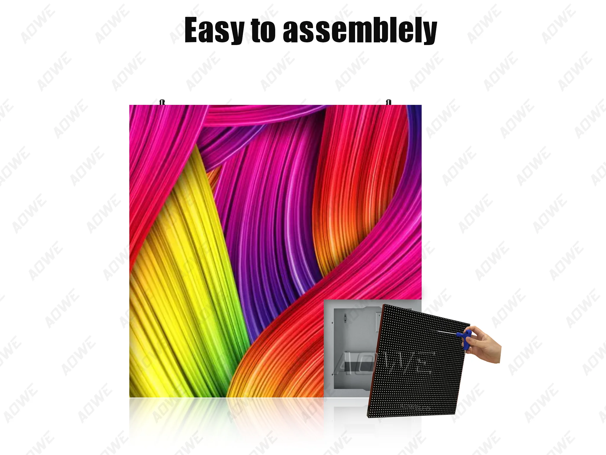 AOWE Front service outdoor led advertising screen P5 P6.67 P8 P10 Big screen outdoor led TV video wall screen led outdoor