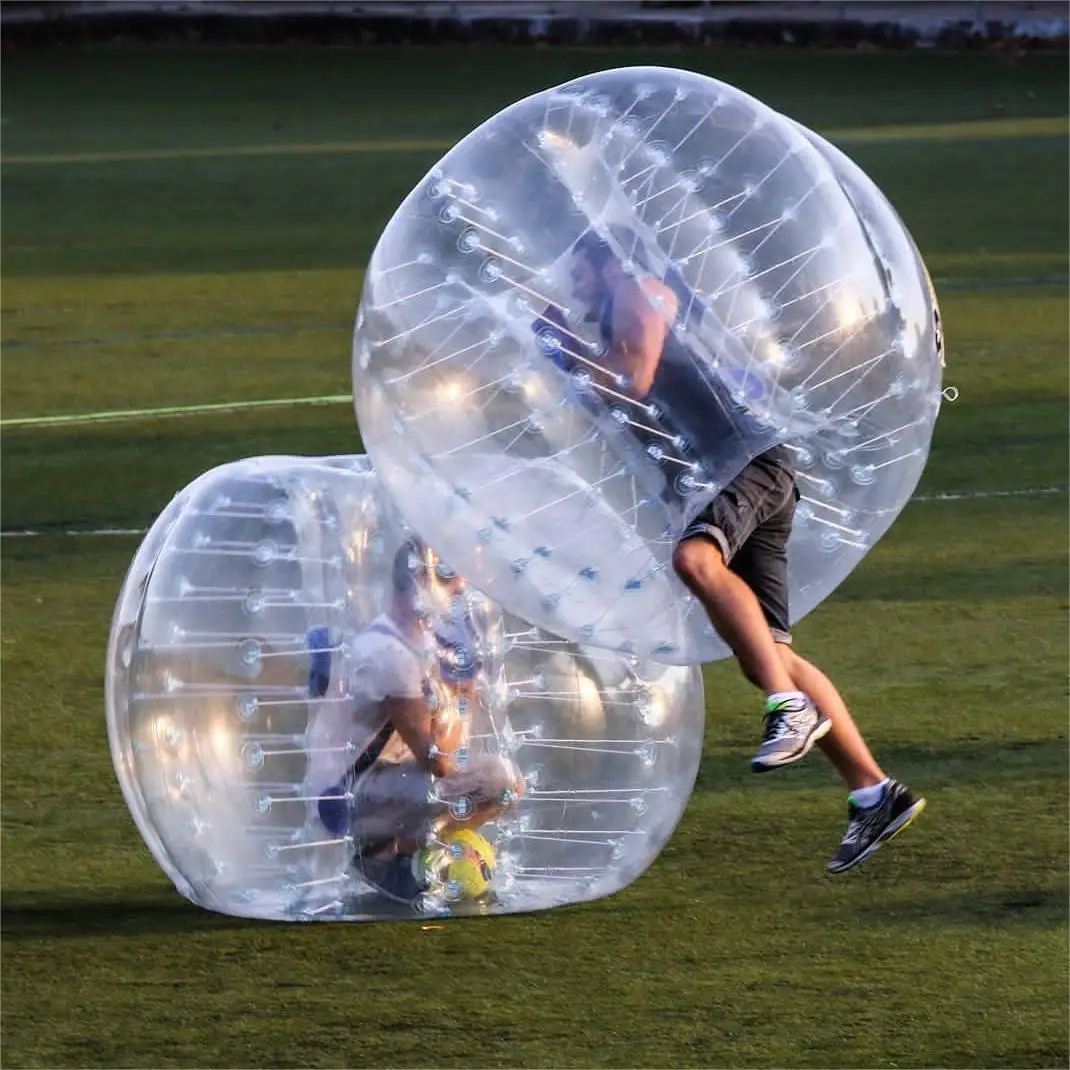 Factory custom high quality soccer bubble Inflatable Human Body Adult Bumper Bubble Ball clear football bubble ball