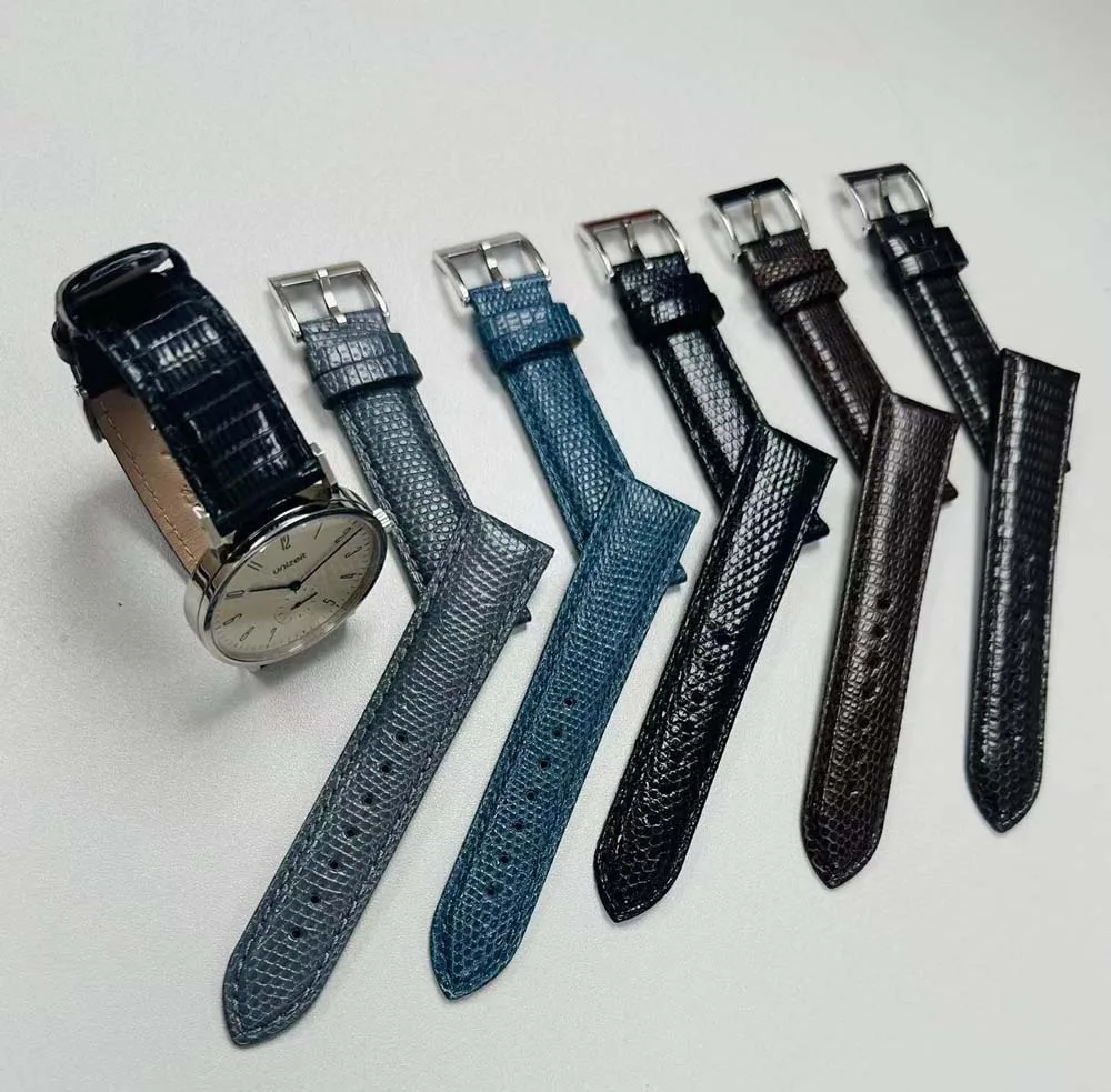 16mm 19mm 22mm Genuine Green Teju Lizard Skin Deployment Replacement Watch Strap Band for Cartier watch