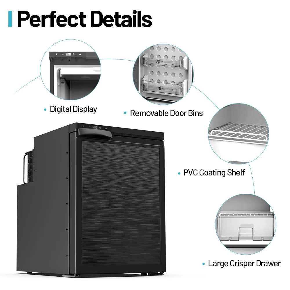 Alpicool CR40 39.7L 12v Compressor Fridge Caravan Motorhome Camping Portable Car Freezer Upright RV Refrigerator