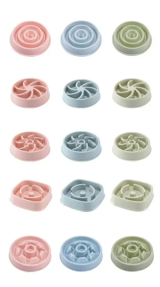 Производитель, новый дизайн, оптовая продажа, многоцветные миски для собак с медленной кормушкой