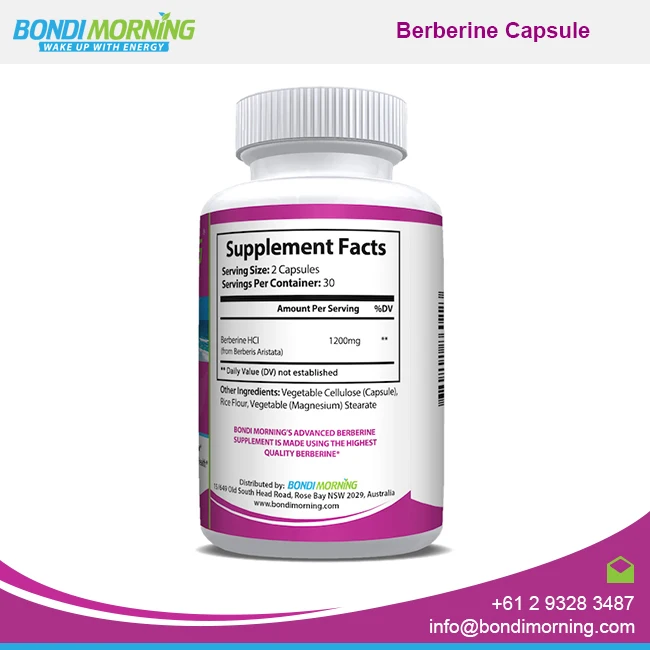  Капсулы/таблетки добавки Berberine HCL для