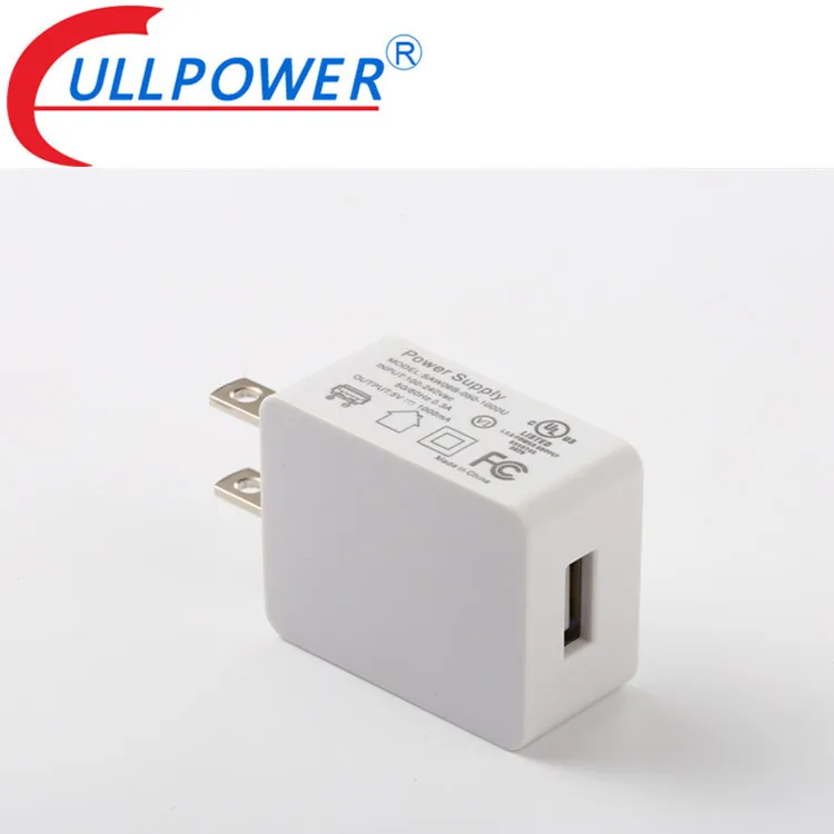 5V 2A USB Charger USB A adapger compact small size ul fcc ce certification black white color battery charger