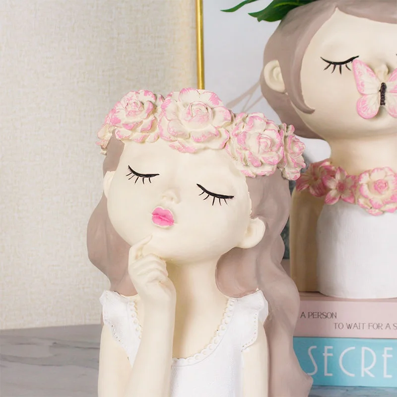 Artistry Nordic Wind Lovely Fairy Flowerpot & Creative Planters home and Garden decoration resin pot bonsai