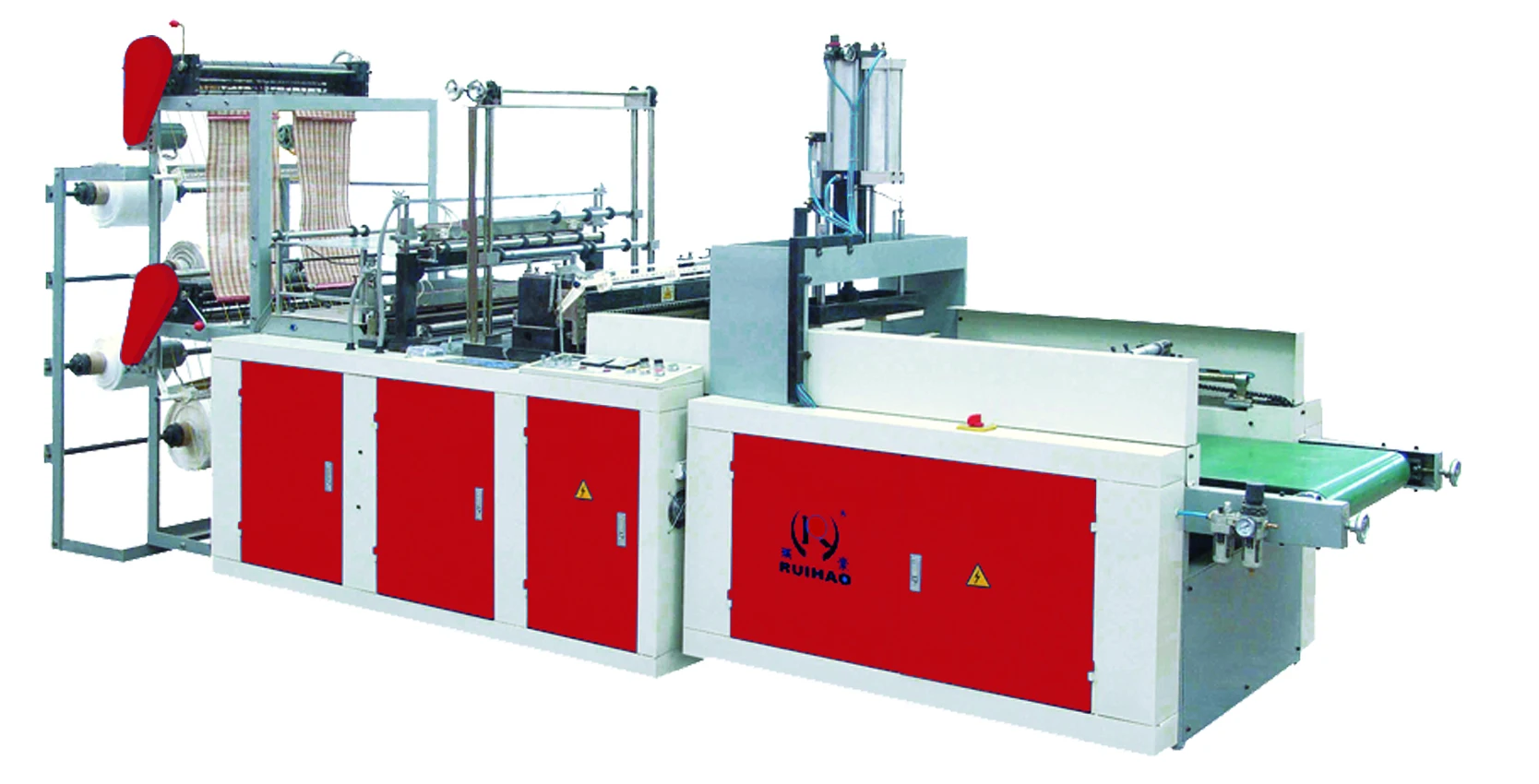 Two Line Automatic High Speed Plastic T shirt Bag Making Machine