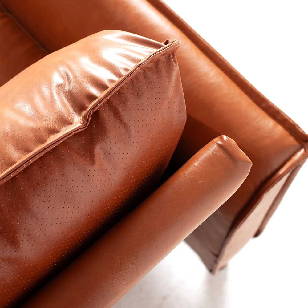 Sans High Loading Capacity Pu Leather Convertible Sectional Modular Sofa Couch For Living Room