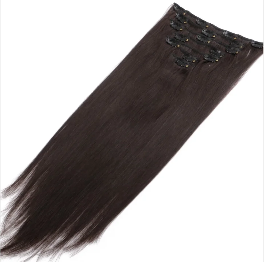 100g remy clip in hair extension Chinese human remy clip on hair extensions 100g 7pcs human hair extension