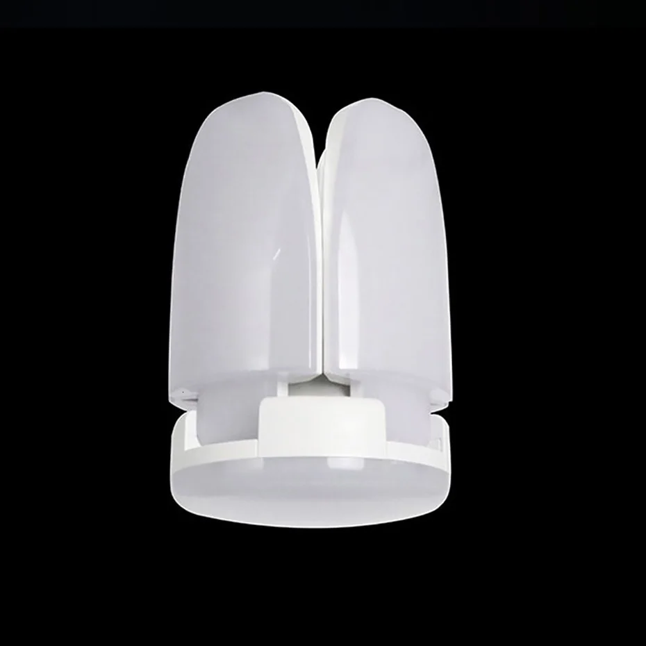 60W Foldable Fan Blade LED Pendant Lights No Flicker B22 E27 LED Bulb 360 Degrees Adjustable Deformable Lamp