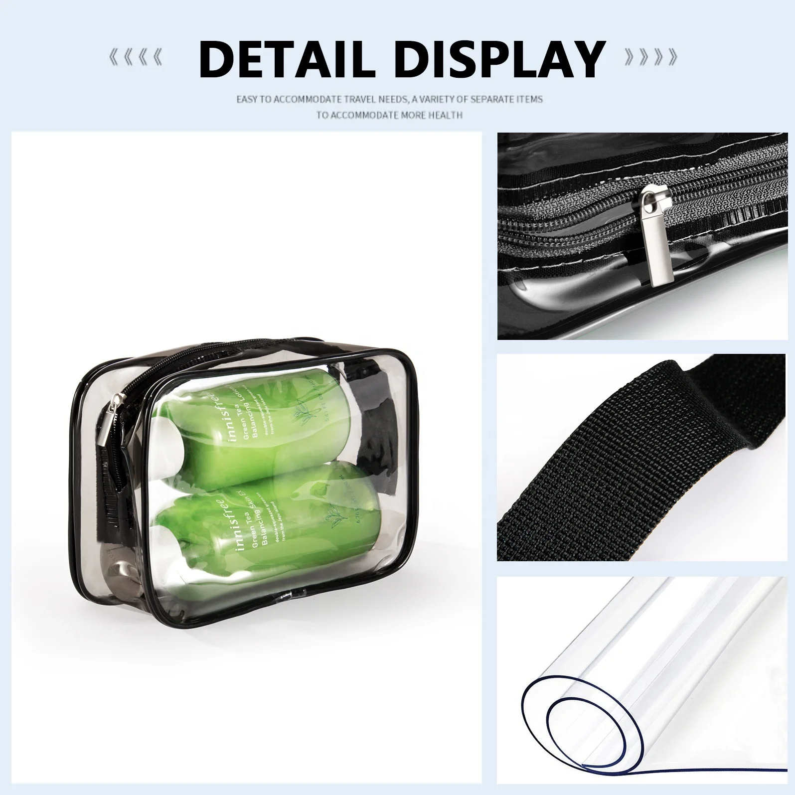 Mini Clear Cosmetic Bag Transparente PVC zipper Lock Bag Waterproof Bag PVC Mobile Phone Cases Clear Pouch bolsa De Maquillaje