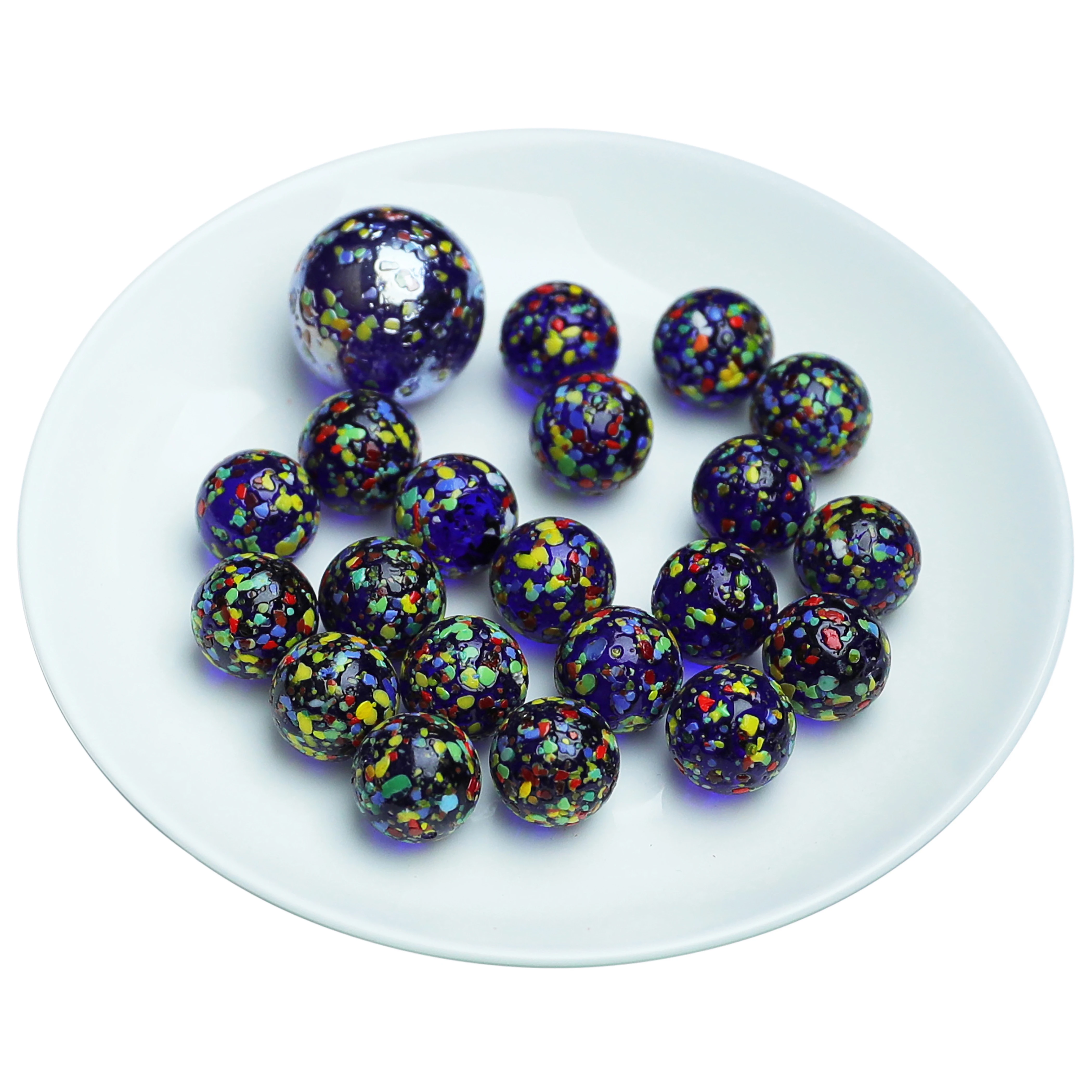 Cheaper machine made 16mm ceramic speckled glass marble ball for aerosol spray paint tin