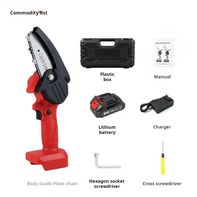 Small household portable pruning handheld wireless 4 Inch mini Lithium saw chainsaw