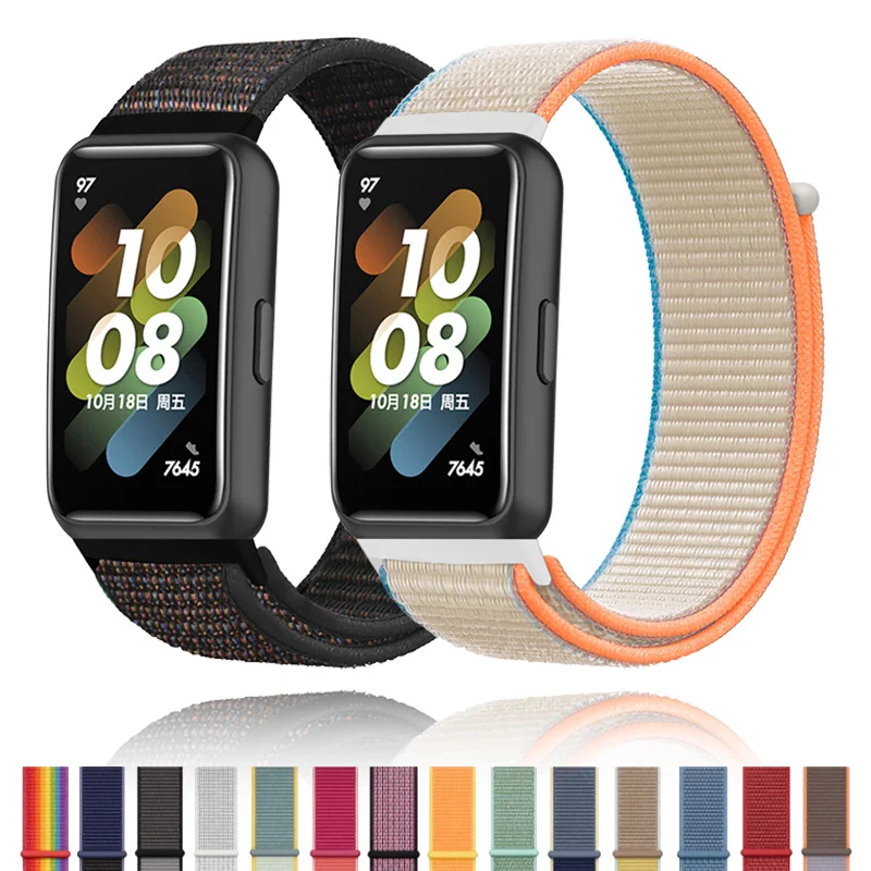 Nylon loop Strap For Huawei band 7 8 Sport Strap Smartwatch Adjustable Replacement Bracelet For Huawei Watch Band 7 8