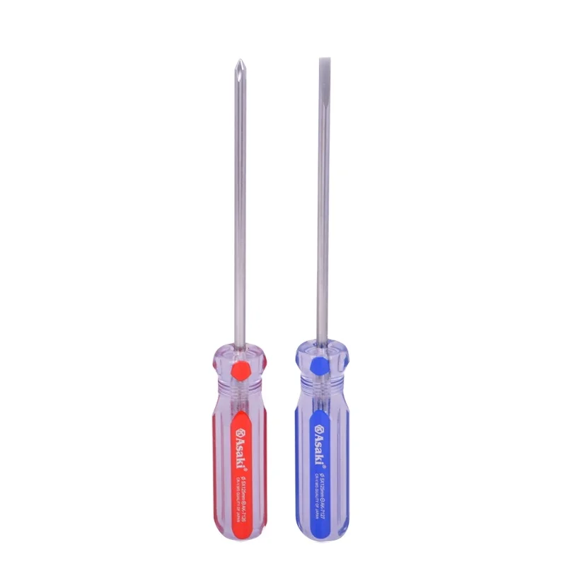 Magnetic tool Screwdrivers flat and star screwdriver with plastic color handle
