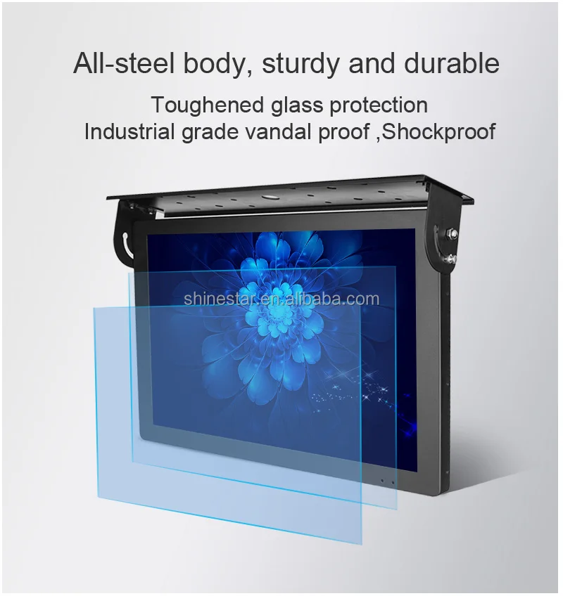 24 inch LCD LED bus screen digital advertising player monitor