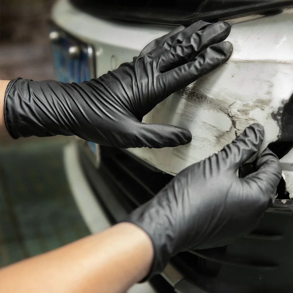 4 mil black disposable nitrile gloves nitrile examination gloves nitrile gloves black
