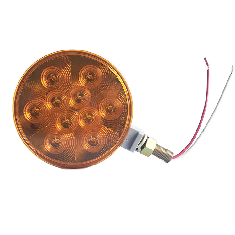 NEW round 12v led double face light 24v for vehicle car trailer truck bus boat tractor