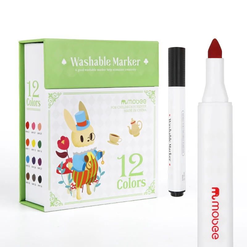 Mobee P-605 12colors art marker painting water based sketch marker children supplier price art kit washable marker pen